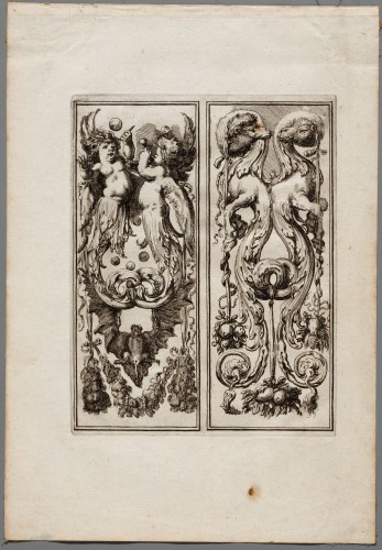 Ornamentprent. Ornementi o grottesche di Stef. della Bella (Nederlandse kopie).